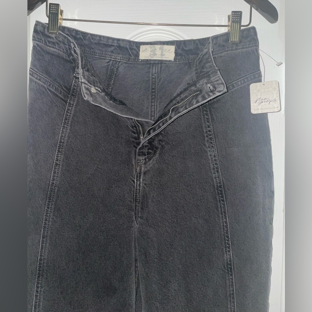 FREE PEOPLE Black Coal We The Free Florence Flare Jeans - Picture 10 of 16